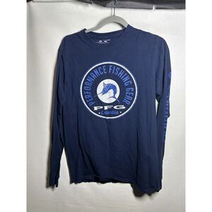 Vintage Columbia Small PFG Blue Cotton Shirt